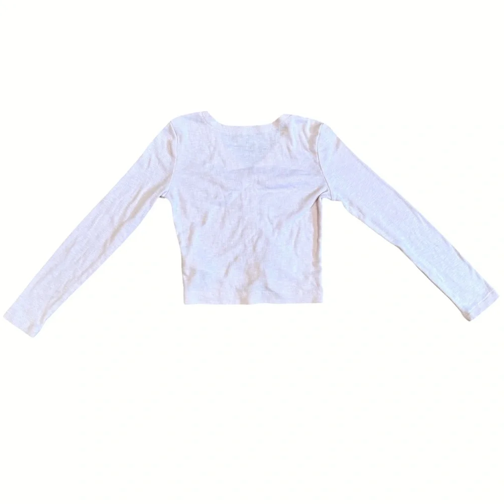 Gap Kids | Girls Set of 3 Long Sleeve Ruched Tops Cream/Black/Pink, Small
